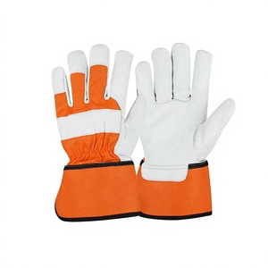 Gants de travail professionnels en cuir de chèvre robuste certifiés CE, épaisseur 7 oz, antidérapants, pour la sécurité des mains - Product Image 1