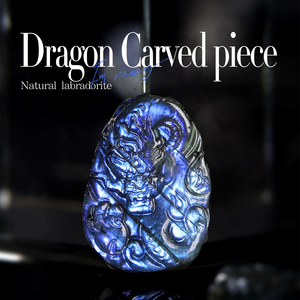 Estatuilla de cristal de labradorita tallada a mano talla de piedra Flash Natural para curación y exhibición de Feng Shui - Product Image 2