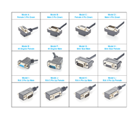 Cable Adaptador Serial USB DB9 RS232 Ultra Delgado, Cubierta de PVC Trenzada, Conector de Ángulo Recto de Perfil Bajo, para Computadora, Cámara, Escáner de Código de Barras