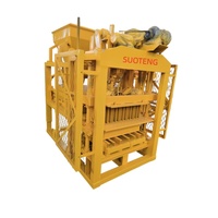 Machine automatique de fabrication de blocs de ciment et de béton QTJ4-25 avec PLC et pompe hydraulique pour la production de pavés