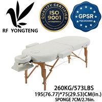 Table de massage pliable, pour esthétique, tatouage, rééducation sportive, soins aux personnes âgées, table de salon en bois massif, capacité de charge 260 kg