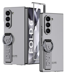 สำหรับ Samsung Z พับ7พับแหวนสายรัดข้อมือเ<span class=keywords><strong>ค</strong></span>สโทรศัพท์สำหรับ Z พับ6หรูหราผิวสัมผัสโทรศัพท์ฝาครอบป้องกันด้วยฟิล์มนิรภัย - Product Image 6