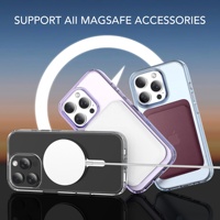 Coque de Téléphone Magnétique de Luxe Antichoc Transparente pour IPhone 12 13 14 15 16 Pro Max avec Charge sans Fil