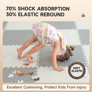 Tapis de jeu pour bébé en EVA épais et doux de 2,5 cm, tapis en mousse sans odeur, multicolores, à emboîtement sans couture - Product Image 5