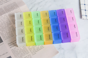 Boîte à pilules hebdomadaire, organiseur de médicaments pour 7 jours, 28 compartiments - Product Image 4