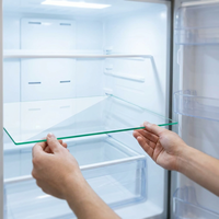 Estante de Vidrio Templado OEM para Refrigerador con Borde Pulido Liso, Corte Personalizado para Cajón de Refrigerador