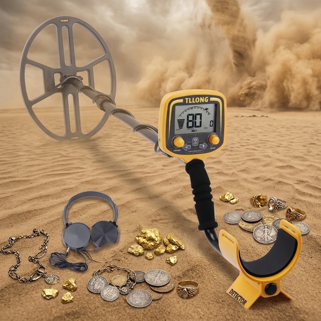 Underground Metal Detector with Waterproof DD Search Coil High Sensitivity Deep Search for Gold Treasure Hunting ATX880