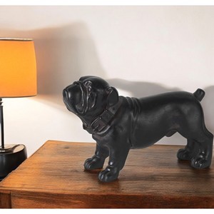 HMS 8 \ "nero Polyresin cane scultura da tavolo moderna casa Business regalo Anime statuetta dipinto modello religioso cane fatto a mano - Product Image 6