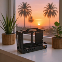 Socooler Hardware Modder SOC-G-Y Rack PC Gaming Cabinet Nouvelle Innovation GPU Micro ATX Aluminium ITX Ordinateur Refroidissement par Air et Eau