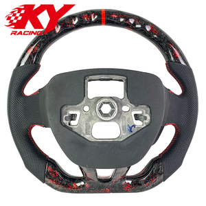 Volant sport racing personnalisé en cuir et fibre de carbone forgée rouge, compatible avec Ford Focus MK3 ST/RS/Active/ST Line - Product Image 3