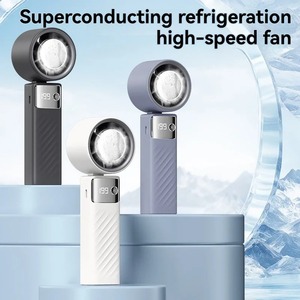 2025 Handheld Violent <b>Fan</b> 4000mah Ice Compress <b>Mini</b> High Speed Small Desktop <b>Fan</b> Portable Outdoor Handheld Electric - Product Image 2