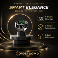 SHR Ring Smart Fitness Tracker Ring mit Bildschirm - Schlankes Design, Fortschrittliche Gesundheitsüberwachung