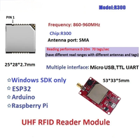 Module de lecteur RFID R300 UHF-Contrôle d'accès longue portée, TTL Uart, Compatible avec Arduino/Raspberry Pi/ESP32, SDK gratuit