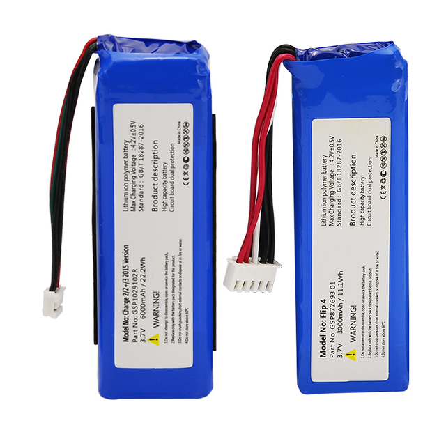Custom 3.7V 7.4V Li-Polymer Battery Pack 2000-10000mAh for Bluetooth Speaker Replacement