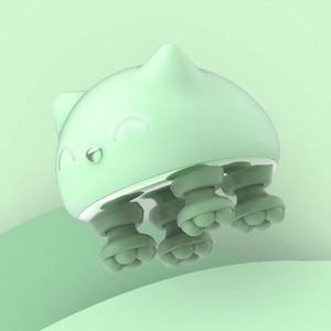 Masajeador de Mano, Masajeador de Cabeza, Impermeable, Puntas Giratorias de 360 Grados, Mini Masajeador de Piel con Forma de Gato, Lindo y Relajante - Product Image 3