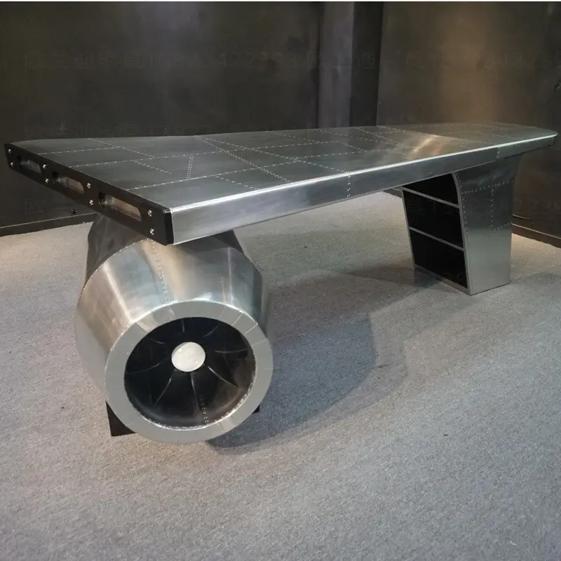 Роскошный дизайнерский стол Авиатор Алюминиевый самолет крыло художественный Декор винтажный стол для самолета