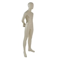 Mannequin Homme Sans Tête pour Vitrine, Corps Entier, en Fibre de Verre Blanc Mat, Réaliste, Présentoir de Vêtements ; Personnalisable