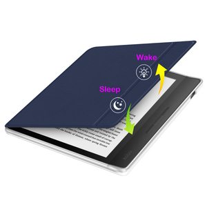Étui magnétique séparable Ealysun en acrylique transparent + PU, moule personnalisé, pour <span class=keywords><strong>KOBO</strong></span> <span class=keywords><strong>Libra</strong></span> <span class=keywords><strong>2</strong></span> 7 pouces, support de lecture - Product Image 4