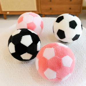 Peluche de Fútbol, <span class=keywords><strong>Juguete</strong></span> de Peluche Suave, Cojín de Peluche con Forma de Balón de Fútbol para Mascotas, Juego Interactivo para Niños, Regalo para Fanáticos, Decoración del Hogar - Product Image 1
