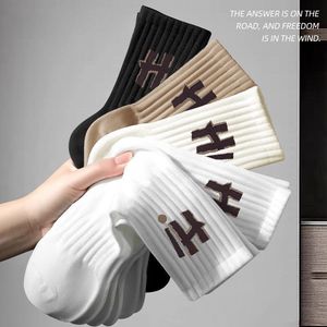 Women's Autumn Mid Calf Slouch <b>Socks</b> Solid Color Lettering Seamless Casual <b>Socks</b> For Maternity And Everyday Wear - Product Image 3