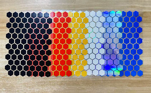 Autocollant de modification pour <span class=keywords><strong>casque</strong></span> de <span class=keywords><strong>moto</strong></span> en nid d'abeille solide, réfléchissant et imperméable - Product Image 5