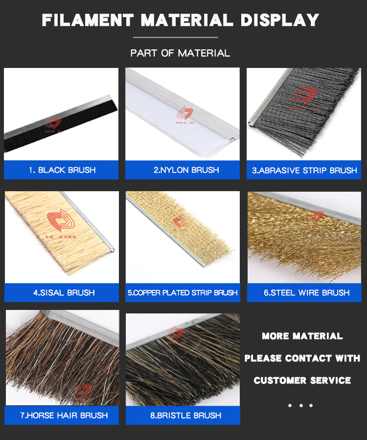 Industrial Sealing Imitated Sisal Strip Brush For Door Bottom Dustproof