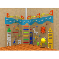 Mur d'escalade interactif en bois personnalisé pour l'intérieur, accessoires de terrain de jeu pour les écoles, les maisons et les centres commerciaux