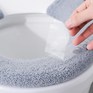 Housse de siège de toilette extra épaisse, ajustement universel, vert foncé, polyester, utilisation automne-hiver - Product Image 4