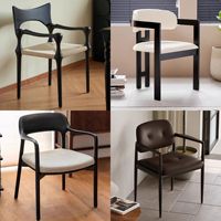 Fauteuil Fanxisi en bois de frêne nord-américain, style italien minimaliste moderne, avec dossier et rembourrage doux, pour salle à manger, mobilier de maison