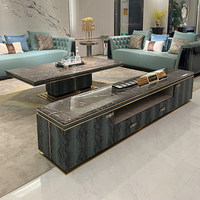 Ensemble de canapés en cuir de style italien postmoderne, luxe léger, design personnalisable, aucun assemblage requis pour les grands salons