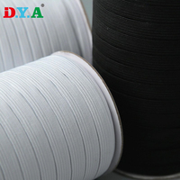 3mm 5mm 6mm 8mm 10mm 12mm Ceinture élastique tressée à ruban plat noir/blanc pour la couture et les accessoires vestimentaires