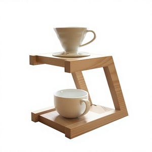 Support à café en bois au design minimaliste, forme carrée, capacité de 350 ml, réutilisable, écologique, pour barista et usage domestique - Product Image 3