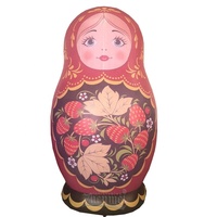 Poupées gigognes russes dessin animé de poupée Matryoshka gonflable bleu avec lumières colorées