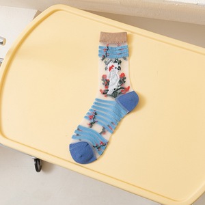 Spring Summer Thin Women <b>Socks</b> Japanese Cartoon Glass <b>Silk</b> Transparent Crystal <b>Socks</b> Ins Trendy Lolita Style <b>Socks</b> - Product Image 3