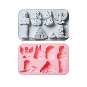 Ensemble de moules à gâteau en silicone sur le thème égyptien, 8 cavités, sans BPA, facile à démouler, pour desserts faits maison - Product Image 2