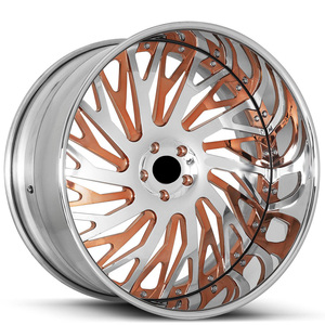 SYG-1014 Custom 2-Pieces Forgiato-Style F2.0 Twisted Y-Spoke Copper &amp; Polished Deep-Lip Forged <strong>Wheel</strong> for Buick Skylark - Product Image 3