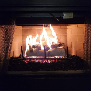 6pcs SEFIRE Used for Indoor <strong>Gas</strong> <strong>Fireplace</strong> White Birch Wood <strong>Logs</strong> with 1100C Heat Resistance Eco-Friendly &amp; Modern Design - Product Image 1