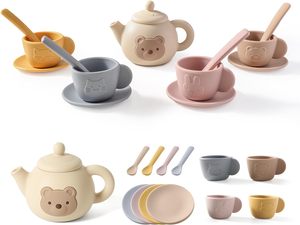Bpa Free Silicone teiera Set per i piccoli bambini ragazze cucina finta gioco per le ragazze ragazzi - Product Image 6
