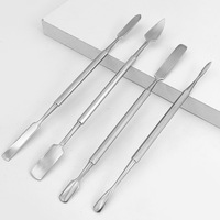 Juego de Espátulas Dentales Portátiles de Acero Inoxidable de 4 Piezas de Doble Cara