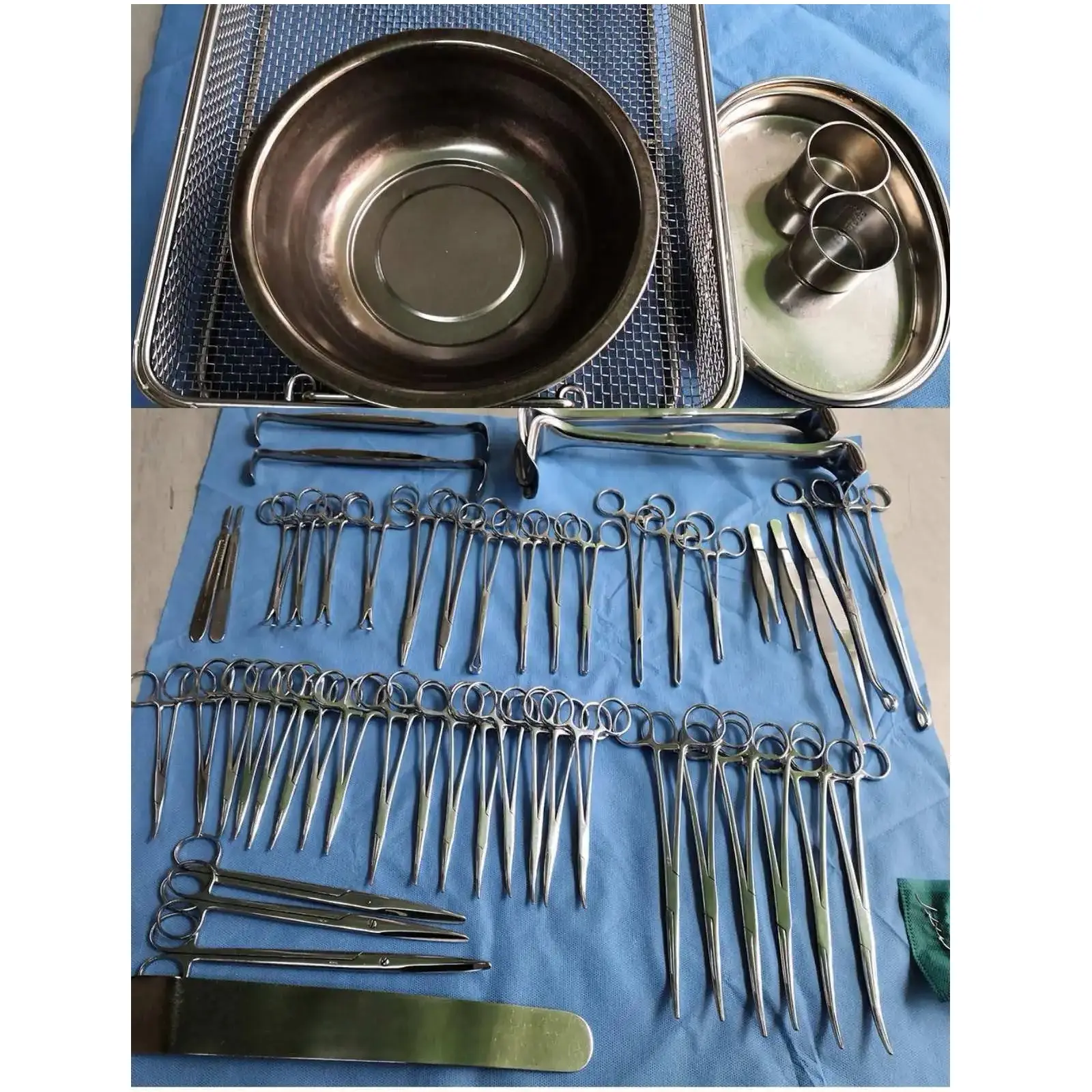 Kit d'instruments chirurgicaux majeurs pour la chirurgie générale, la chirurgie abdominale, l'appendicectomie