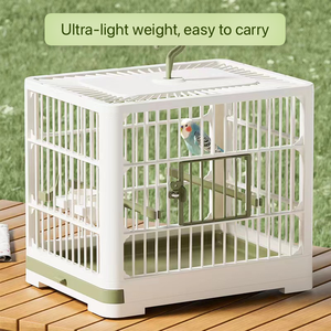 30x23x26cm ABS Papagei Villa Käfig Ultraleichter tragbarer atmungsaktiver weißer grüner weißer brauner Vogelkäfig im Freien - Product Image 5