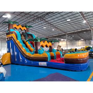 Toptan fiyat PVC dev şişme su kuru slayt havuzu yetişkinler için özelleştirilmiş ticari kalite çift su kaydırağı - Product Image 4