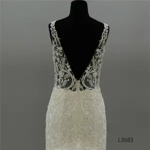 New Arrival Sexy V-neck Halter mermaid Wedding Gowns For Bride