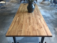 Ensemble table et chaises en chêne - Ensemble complet de salle à manger en bois massif pour la maison et les restaurants, styles modernes et classiques