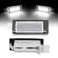2 pièces, lampes LED Canbus pour éclairage de plaque d'immatriculation, pour Renault Espace Captur Langua ZOE Fluence Scenic Modus Dacia Duster Logan