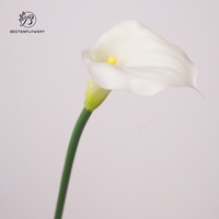 Großhandel Hochwertige Weiße Rosa Lila Hochzeitsblumenarrangements Hotel-Dekoration Künstliche Calla-Lilien Realistische Blumen