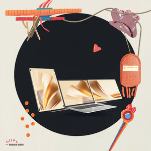 Moniteur portable à double écran pour MacBook 2x15.6 pouces IPS 250 Nits Câble de connexion à double USB-C Prend en charge le mode étendu/miroir Seconde - Product Image 2