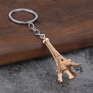 Portachiavi Souvenir <span class=keywords><strong>Torre</strong></span> <span class=keywords><strong>Eiffel</strong></span> in Stile Europeo, Personalizzato in Lega di Zinco 3D Argento, Produzione OEM ODM all'Ingrosso - Product Image 2