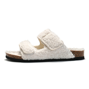 <span class=keywords><strong>Sabots</strong></span> d'hiver ajustables pour femmes, sandales en fourrure de <span class=keywords><strong>mouton</strong></span> moelleuse et duveteuse, sandales en liège Birken, pantoufles pour femmes - Product Image 5