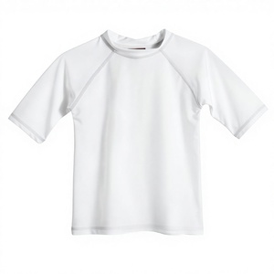 เสื้อยืดแรชการ์ดแขนสั้นผู้ชาย ผ้าสแปนเด็กซ์/โพลีเอสเตอร์ ระบายความร้อน พร้อมลายพิมพ์แบบซับลิเมชั่น ตะเข็บเรียบ สำหรับกีฬาทางน้ำและบราซิลเลียนยิวยิตสู - Product Image 1